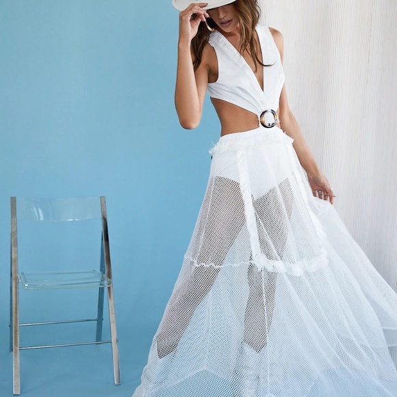 12th Tribe White Maxi Dress - Picture 4 of 5